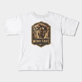 Wind Cave National Park Majestic Bison Kids T-Shirt